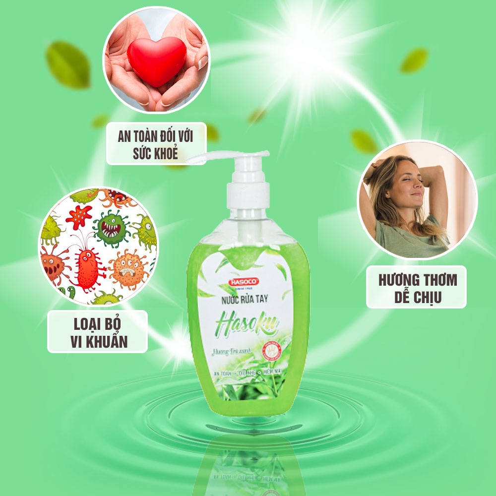 Nước Rửa Tay Hasoku Hương Trà Xanh 500g
