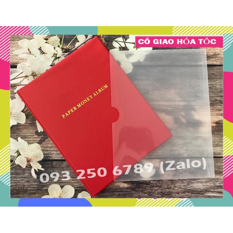 [TRỢ GIÁ] Album Đựng Tiền Giấy 20 Phơi 3 ngăn trong suốt PCCB (chứa được tối đa 60 tờ tiền)