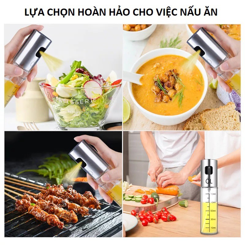 Lọ xịt dầu nấu ăn tiện lợi, Bình đựng dầu ăn - TABISO