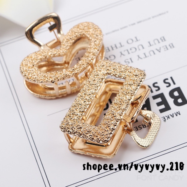 Kẹp Tóc Kim Loại Style Hàn Quốc Đơn Giản Cực Sang Chảnh
