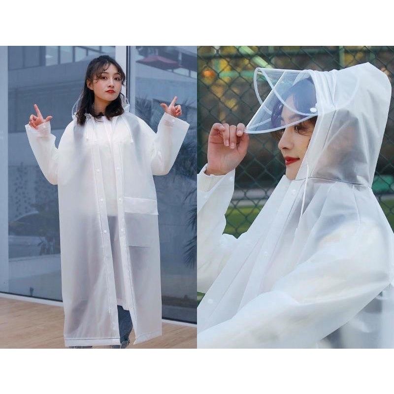 Áo Mưa Thời Trang Có Mũ Có Kính Trong Suốt