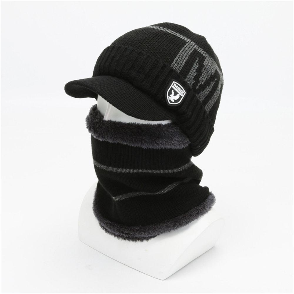 Bộ 2 Mũ Beanie Dệt Kim Dày Dặn Ấm Áp Cho Bé Trai Gái