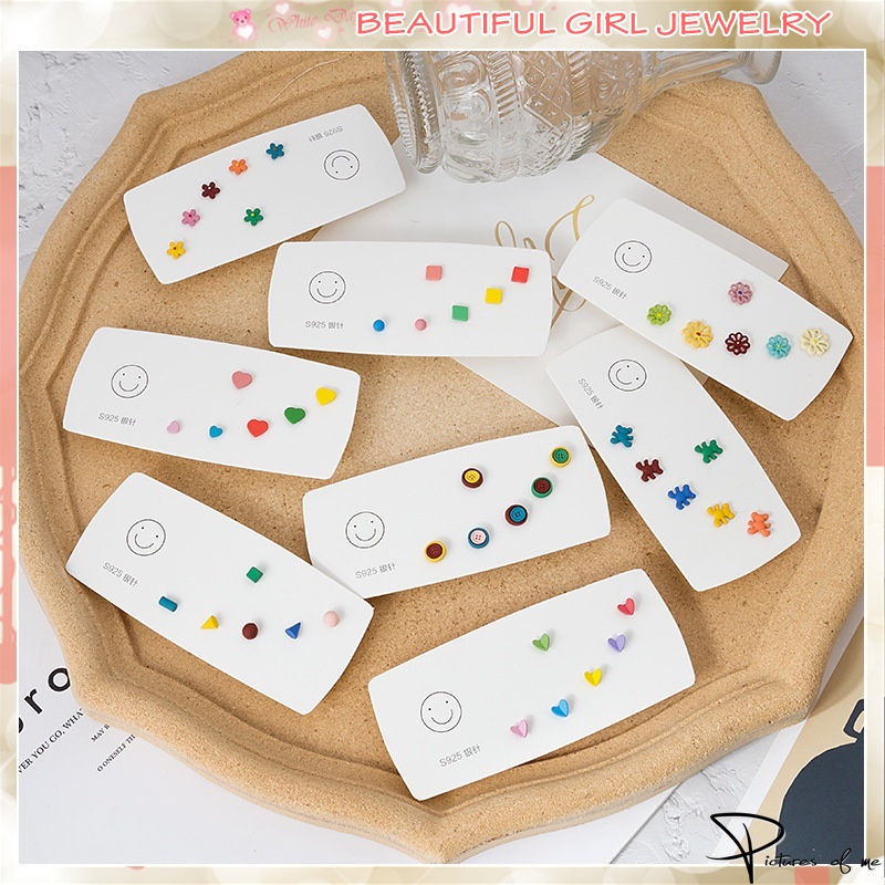 Khuyên tai đinh tán nhiều màu sắc đẹp mắt đa dạng bằng chất liệu acrylic thời trang kiểu dáng tùy chọn dành cho bạn nữ