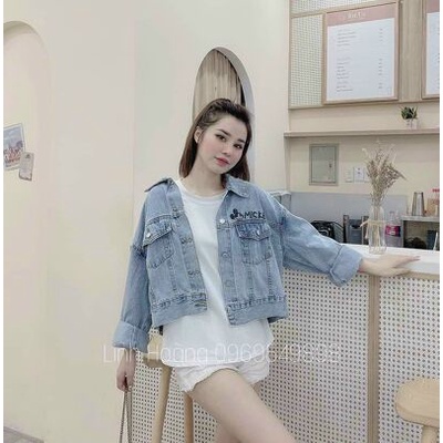 Áo Khoác Jeans Bò Mickey in hàng đẹp