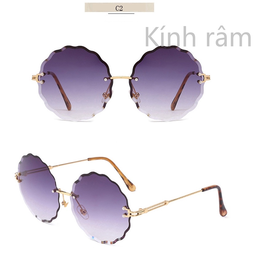 Kính mát tròn phong cách cổ điển sang trọng dành cho nữ