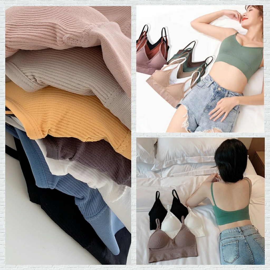 Áo Bra Cotton - Áo Bra Len Tăm Hở Lưng Chất Đẹp