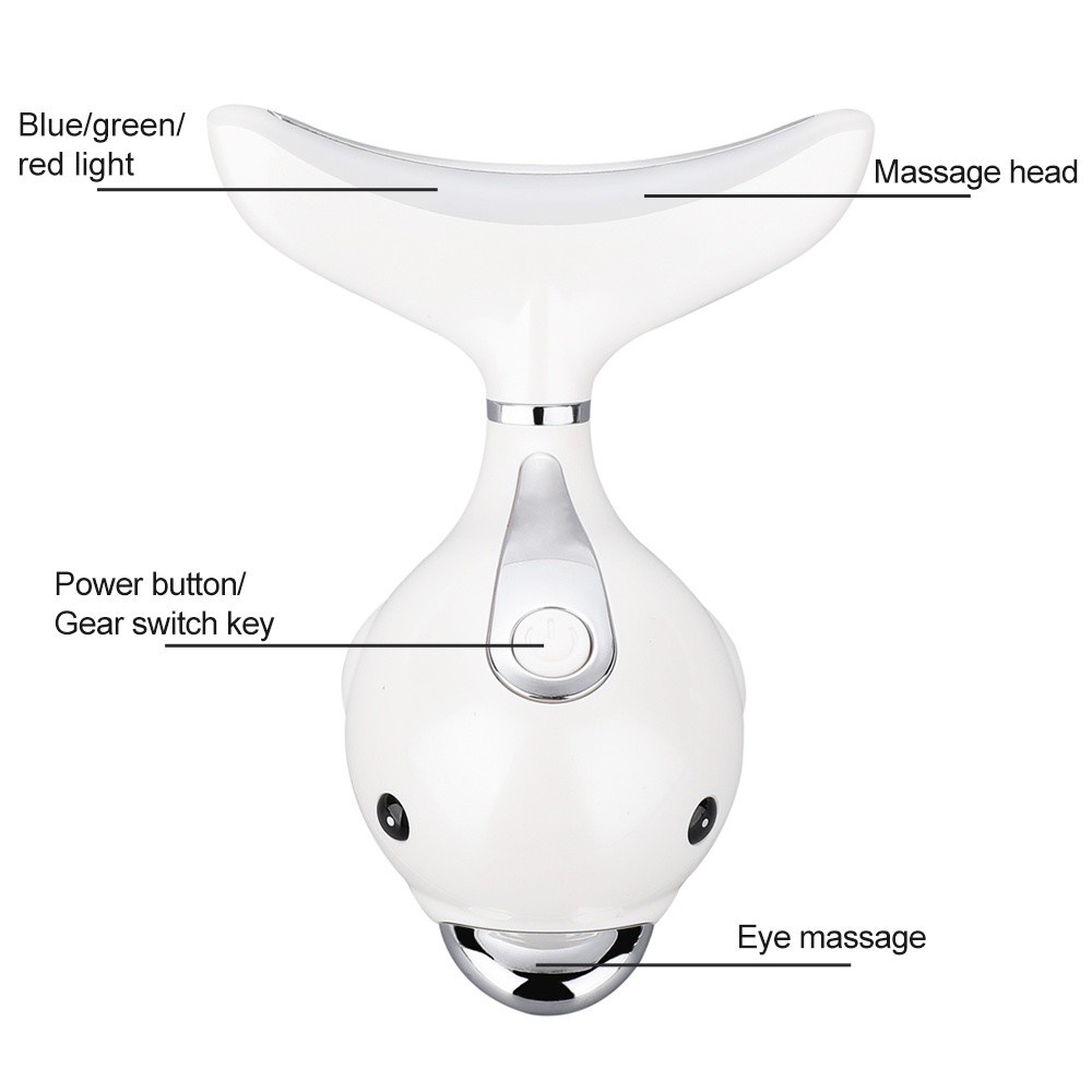 Máy Mát Xa Mặt Và Cổ CkeyiN Tích Hợp Đèn LED 45 Bóng