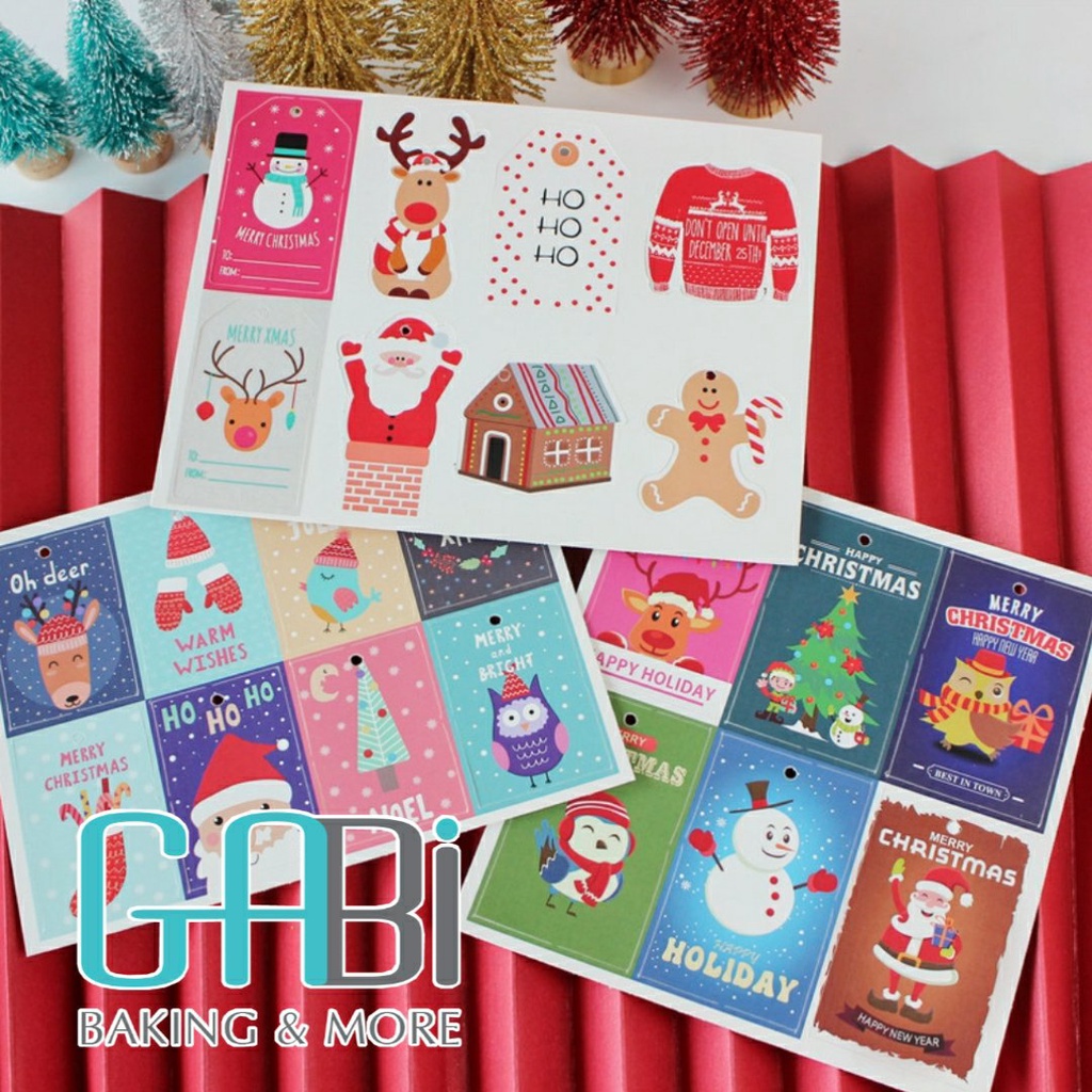 [Có sẵn] Bảng tag giấy Noel nhiều mẫu