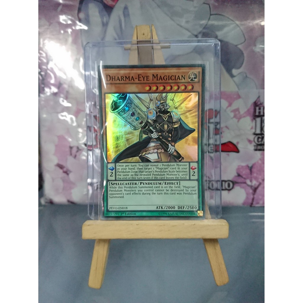Lá bài thẻ bài Yugioh Dharma Eye Magician – Super Rare - Tặng bọc bài nhựa bảo quản