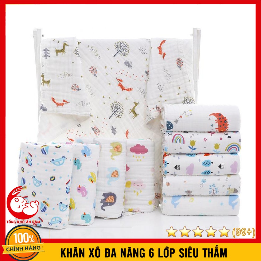 Khăn Xô Đa Năng Cho Bé 6 Lớp Dày Dặn, Mềm Mại - BTT00189