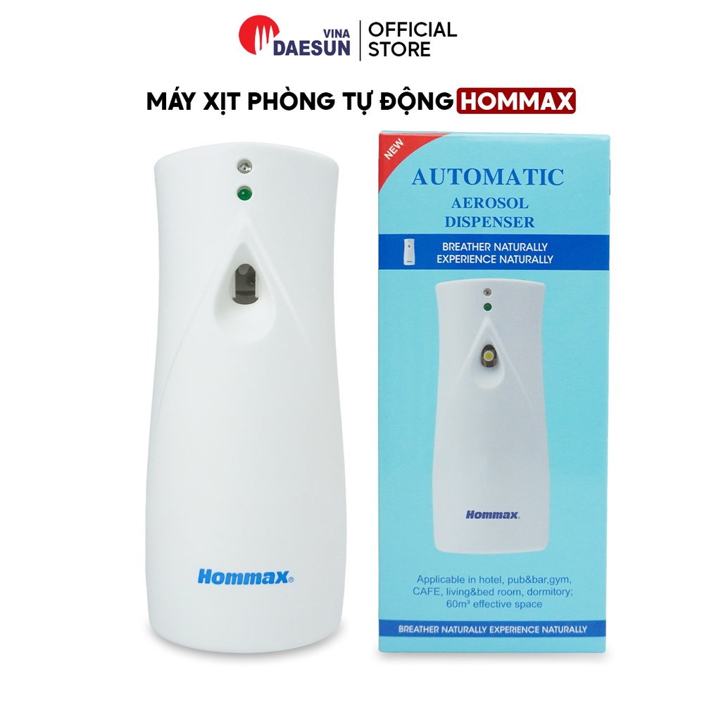 Máy Xịt Thơm Phòng Tự Động Hommax - Cảm Biến Ánh Sáng | 3 Chế Độ Xịt | 2 Chế Độ Hẹn Giờ | Hàng Chính Hãng