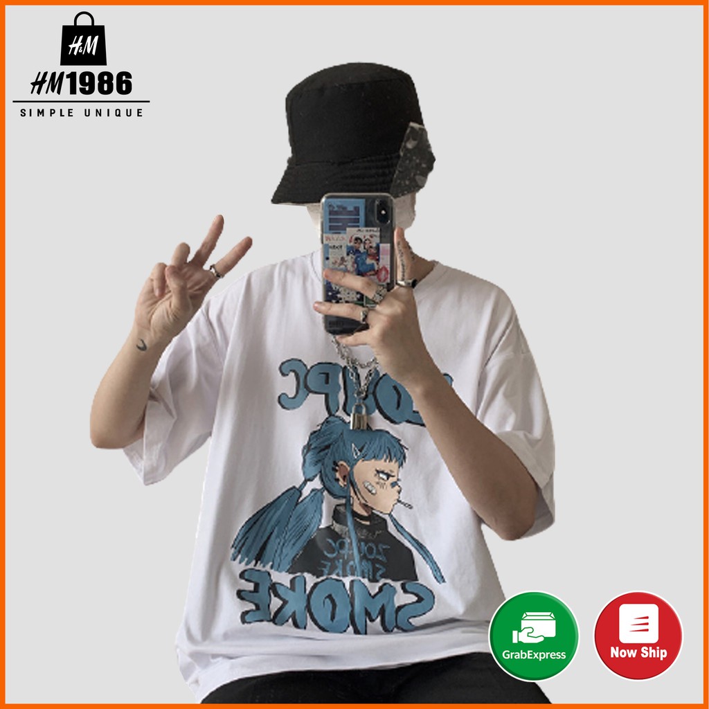 Áo thun tay lỡ form rộng unisex HM1986 3044