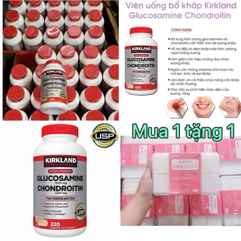 Viên uống glucosamine 1500mg chondroitin 1200mg của mỹ(date/2023)