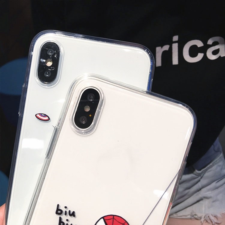 Ốp lưng iphone 6, 6s plus, 7 8 Plus, X, XS, XR, XSMAX, 11, 12, 13 PROMAX TRONG SUỐT NGƯỜI NHỆN PKVN