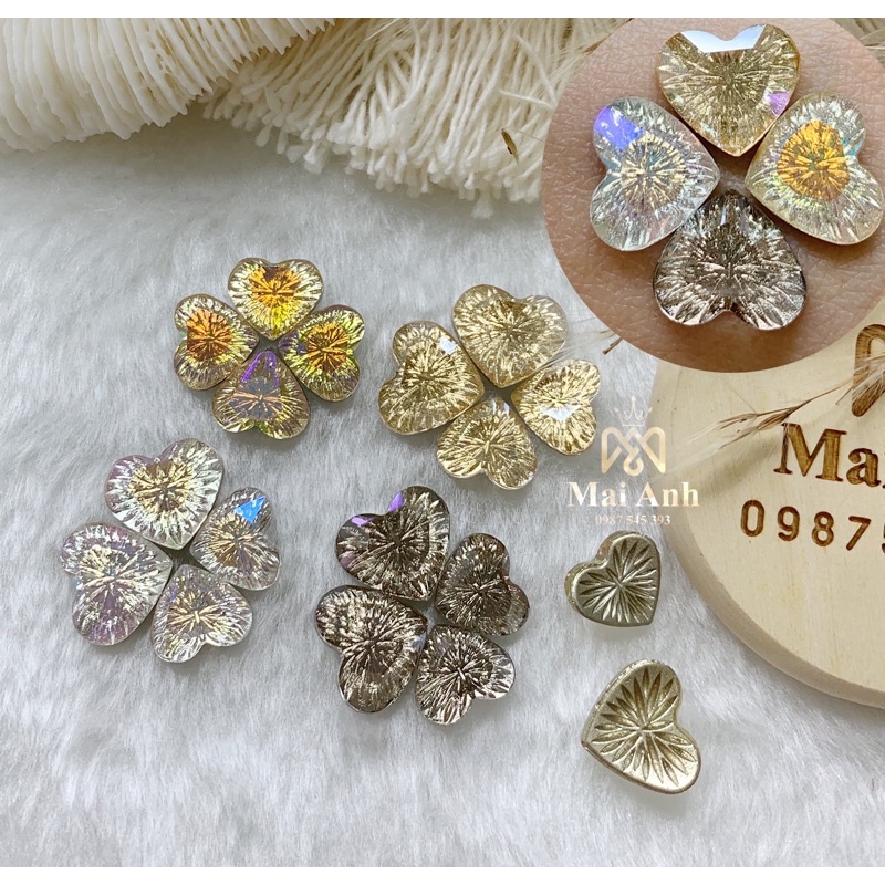 Đá Khối Cao Cấp - Đá mắt mèo chân cong ôm móng MaiAnhNails