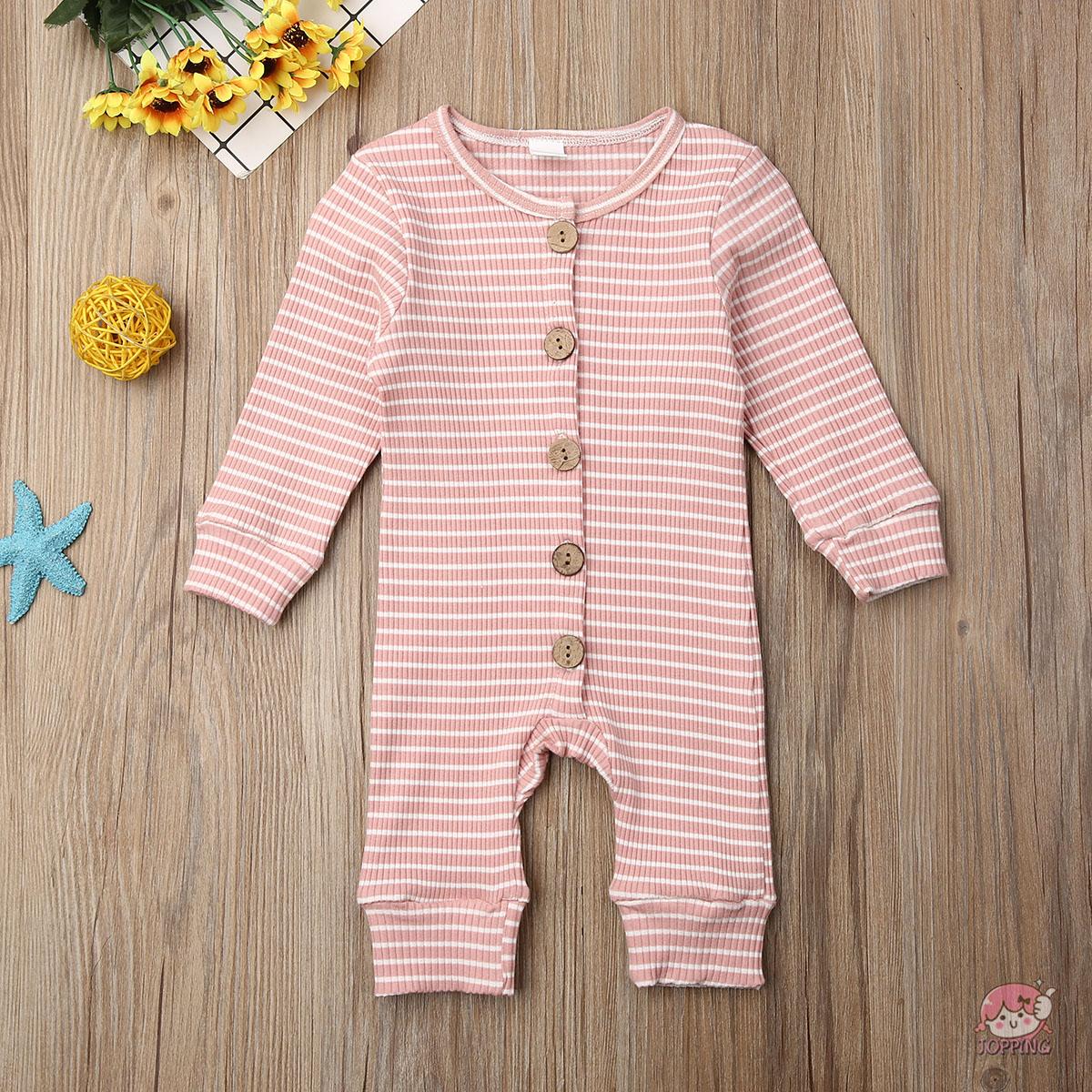 Bộ Áo Liền Quần Vải Cotton Mềm Thời Trang Mùa Đông Cho Bé J0P