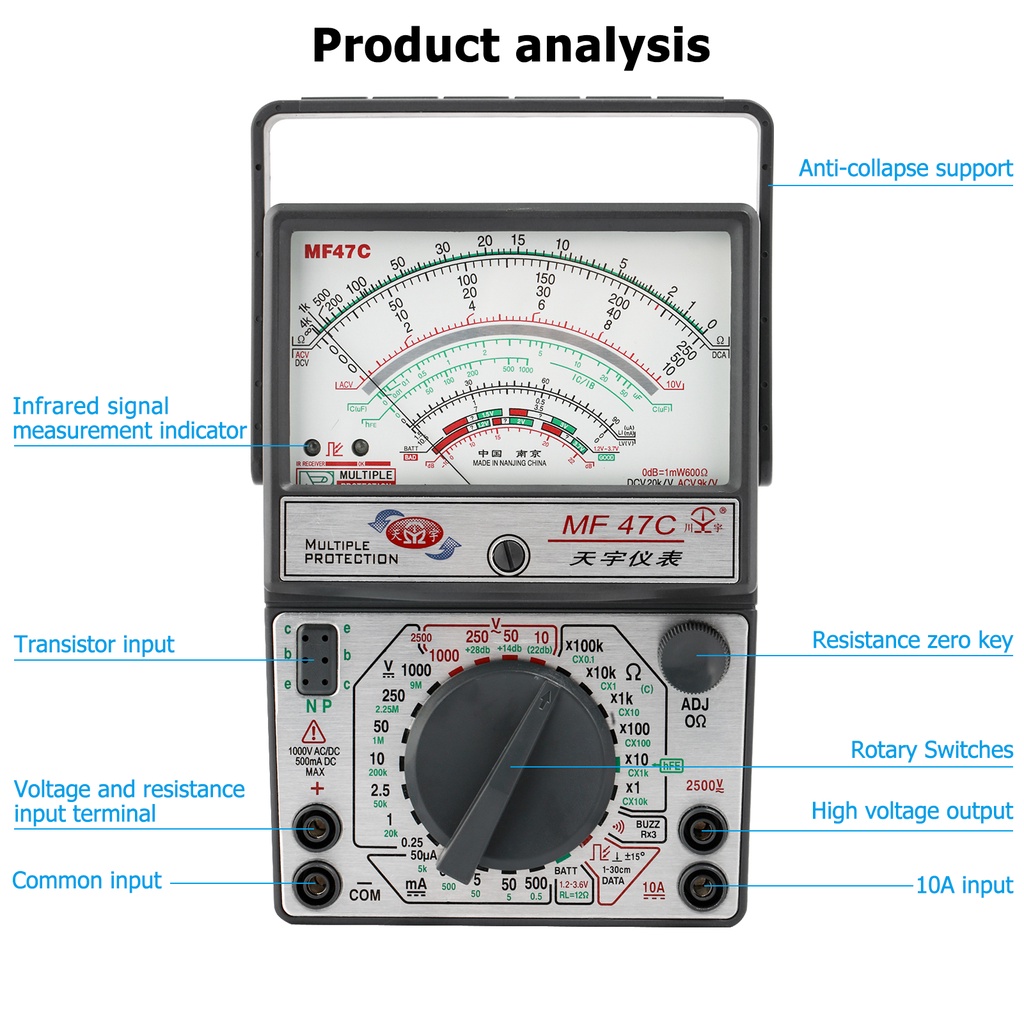 Đồng hồ kim vạn năng MF47C Cao Cấp Chính Hãng