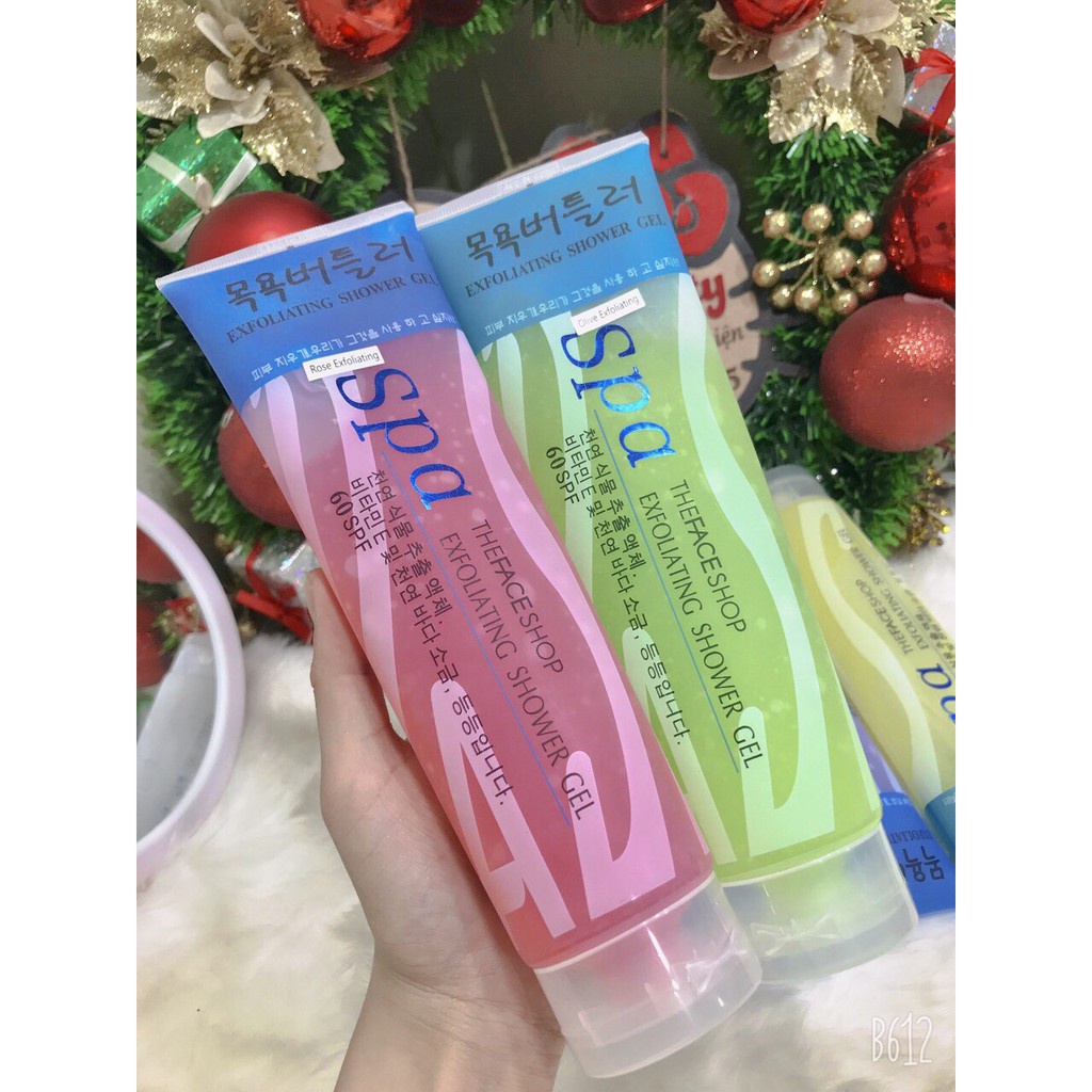 Tẩy da chết body SPA - Gel tẩy tế bào chết toàn thân, dưỡng da trắng da hương hoa quả tự nhiên 350ml