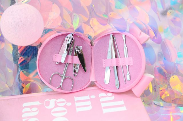 Bộ Bấm Móng Tay 7 Món HEO HỒNG Hàn Quốc