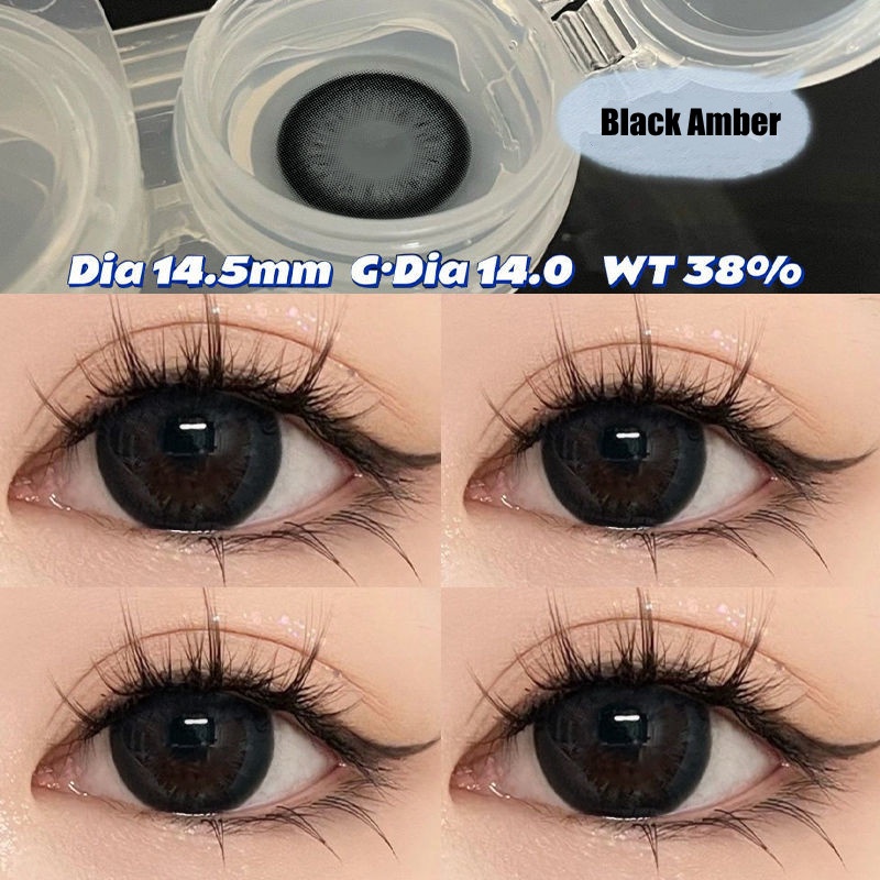 Set 2 Kính Áp Tròng Đen 14.5MM Tự Nhiên Chuyên Dụng Cho Búp Bê Barbie