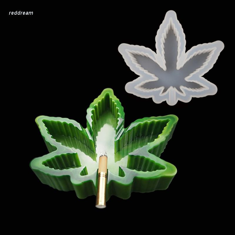 REDD   Crystal Epoxy Resin Mold DIY Crafts Maple Leaf Ashtray Casting Silicone Mould