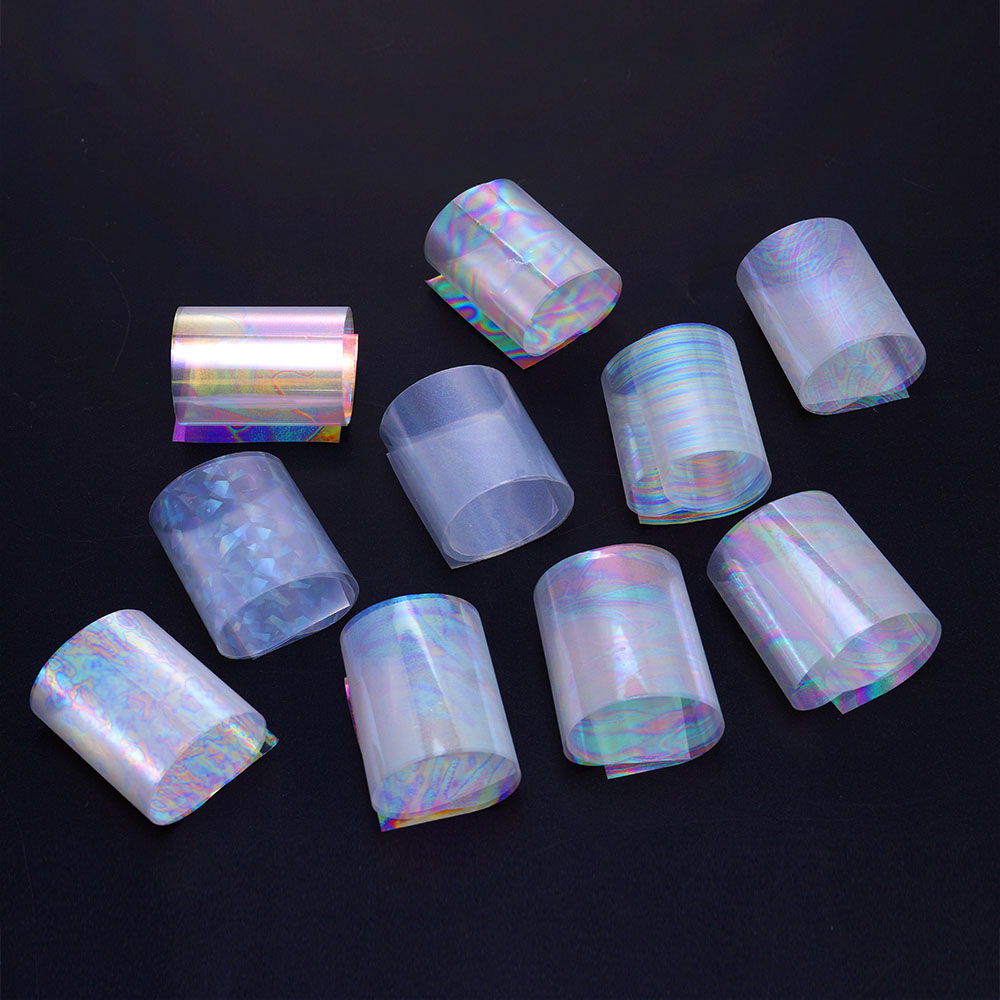 [Hàng mới về] 10 Miếng dán tráng gương trang trí móng tay nghệ thuật thủ công