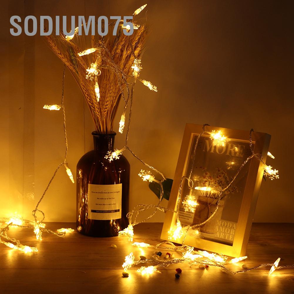 Hàng Hot Bông tuyết LED dây ánh sáng Loại điều khiển pin Đèn trang trí Trang trí tiệc cưới Hàng giao ngaySodium075