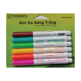 Bộ Bút Lông Viết Bảng Trắng Nhiều Màu Cho Trẻ Em - Thế Giới Bảng