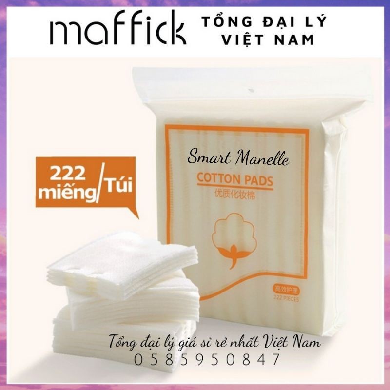 Bông tẩy trang Smart 222 miếng 3 lớp Cotton Pads BTT