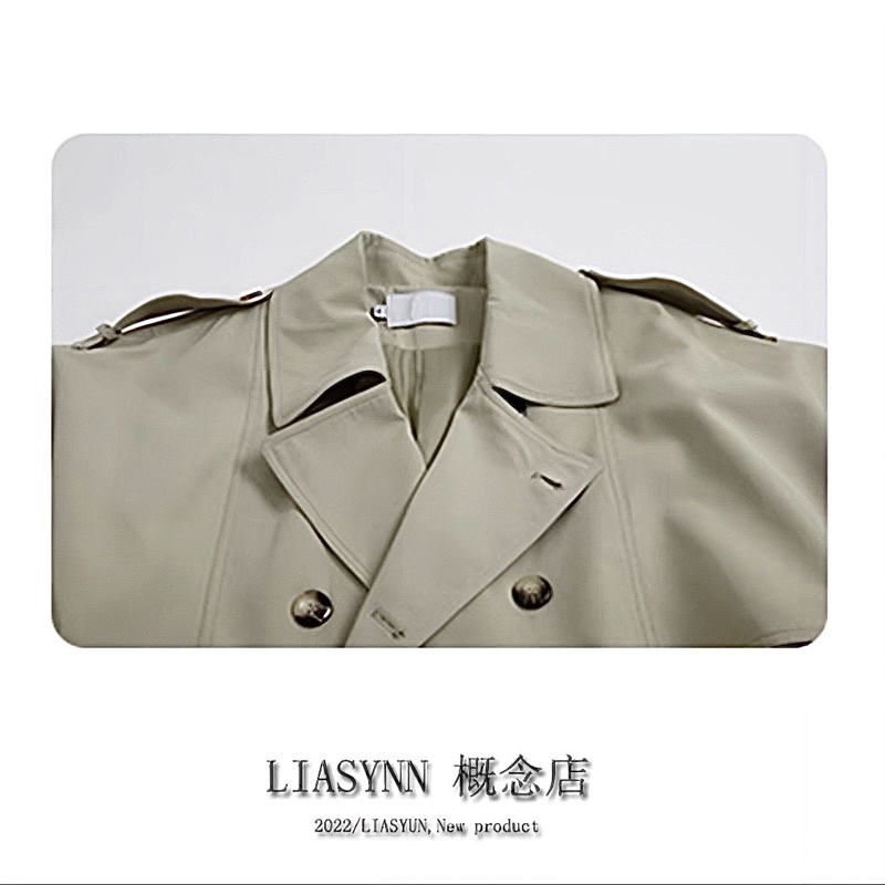 Áo khoác măng tô kaki dáng dài YIMI thời trang thu đông