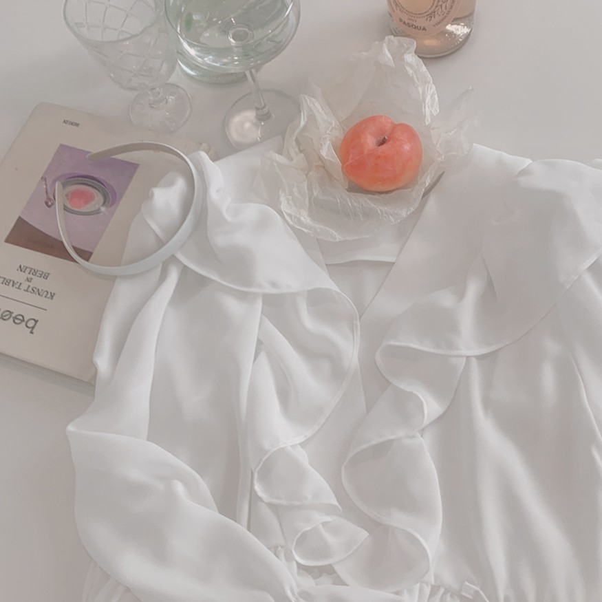 Áo Voan Dài Tay Trơn Màu Xinh Xắn Dành Cho Nữ 41965