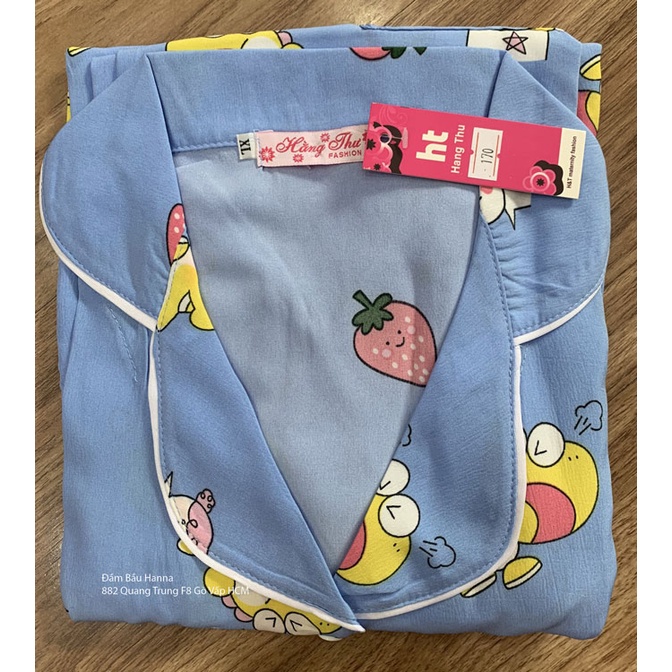 [SIZE 40-75KG] ĐỒ BẦU TAY DÀI QUẦN DÀI MẸ MẶC BẦU VÀ SAU SINH HANNA, CÓ KHÓA CỞI BÉ TY, VẢI LỤA 1 LỚP CO DÃN NHẸ, MỀM MÁ