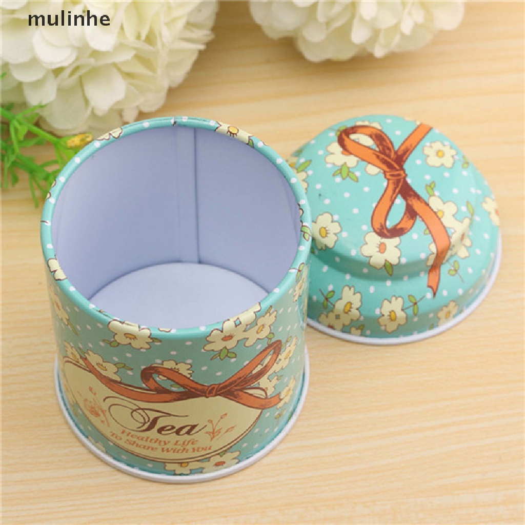 Hộp Thiếc Đựng Trà / Cà Phê / Kẹo / Đường Họa Tiết Hoa