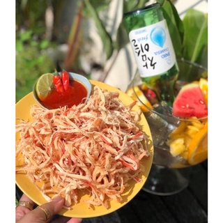 Mực xé sợi hấp nước dừa