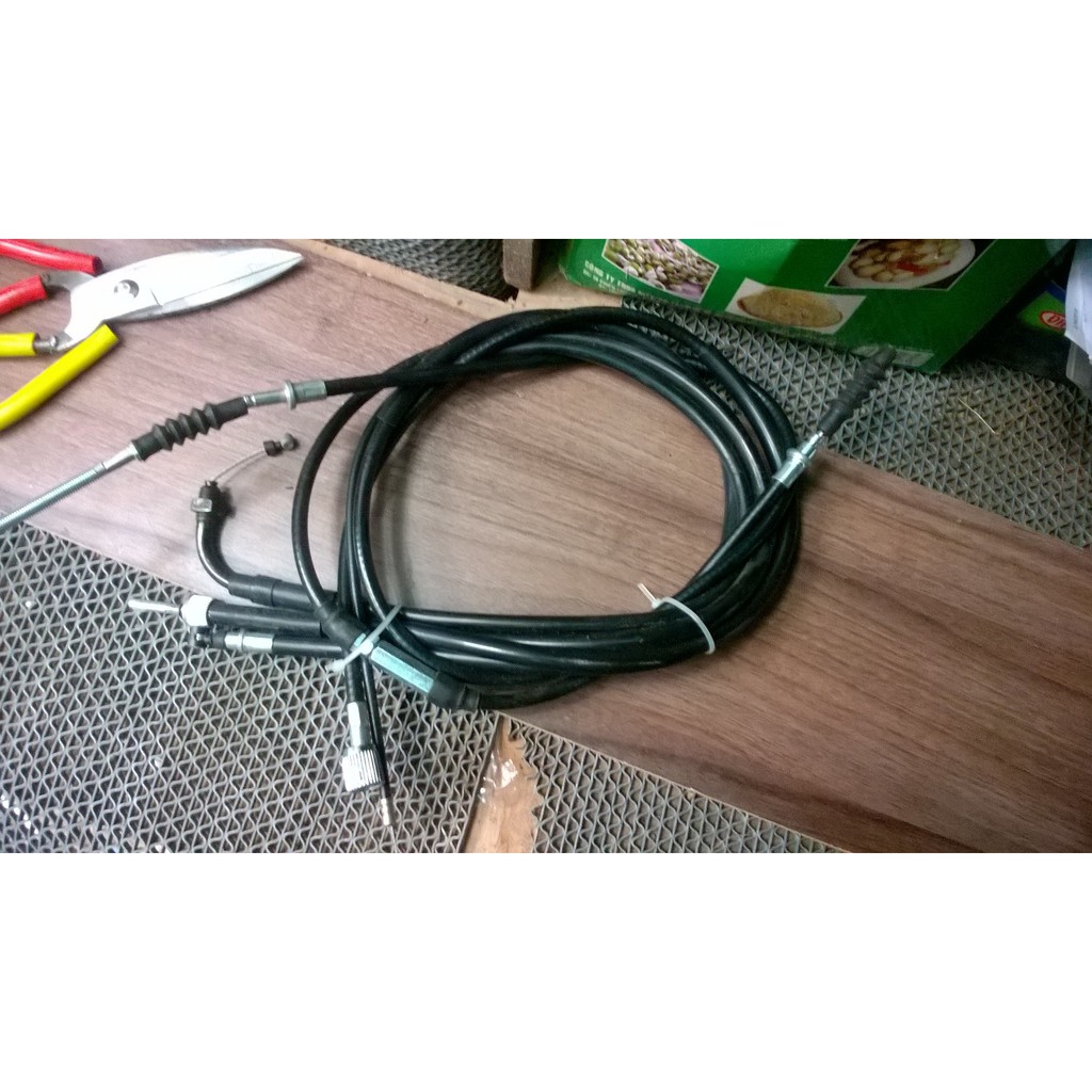 Dây côn + dây thắng + dây ga cuốn + dây km cho xe cd -CL-MD-màu đen