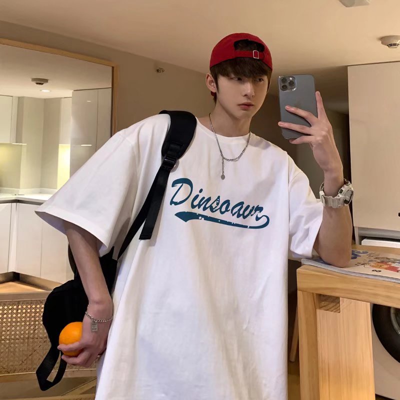 Áo Thun Dáng Rộng In Chữ Phong Cách Hip Hop Đường Phố Mùa Hè Cho Nam Và Nữ Cỡ Lớn M-5XL