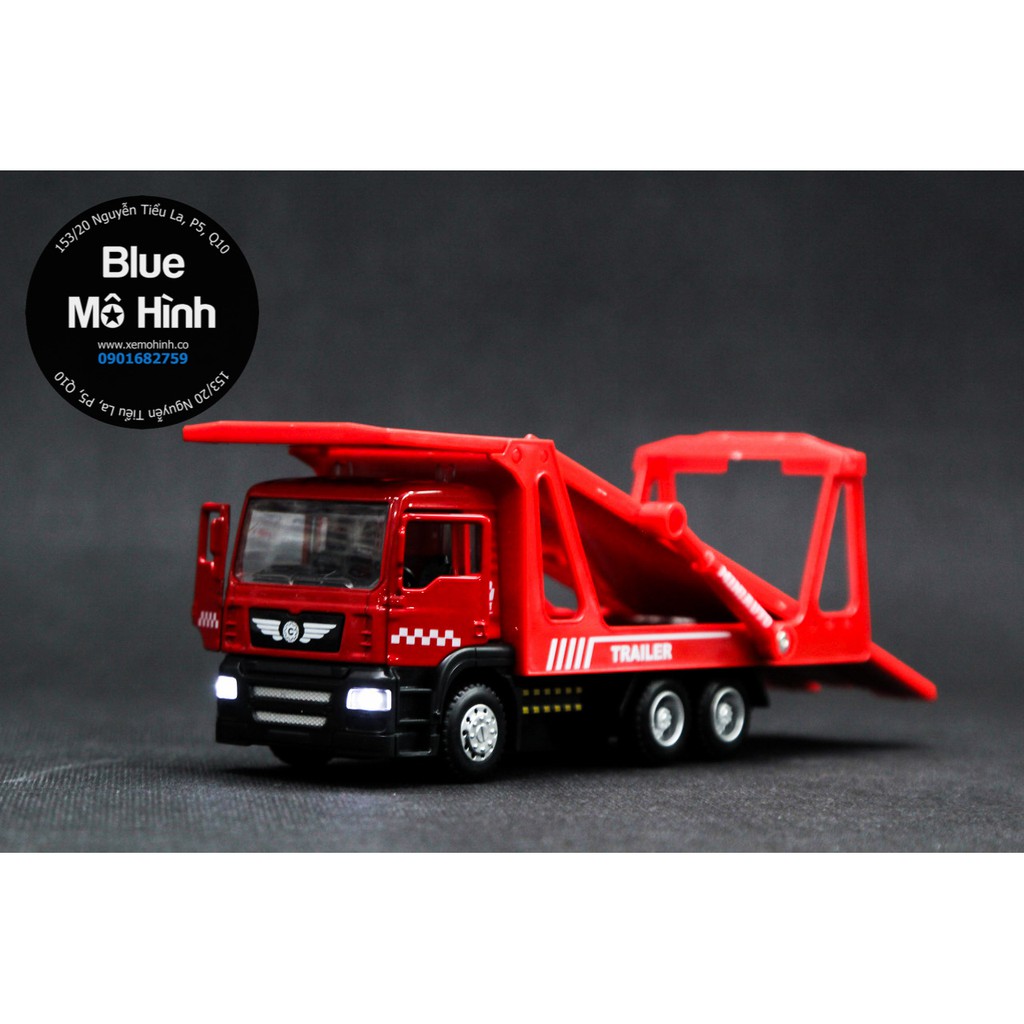 Blue mô hình | Xe mô hình container truck chở xe