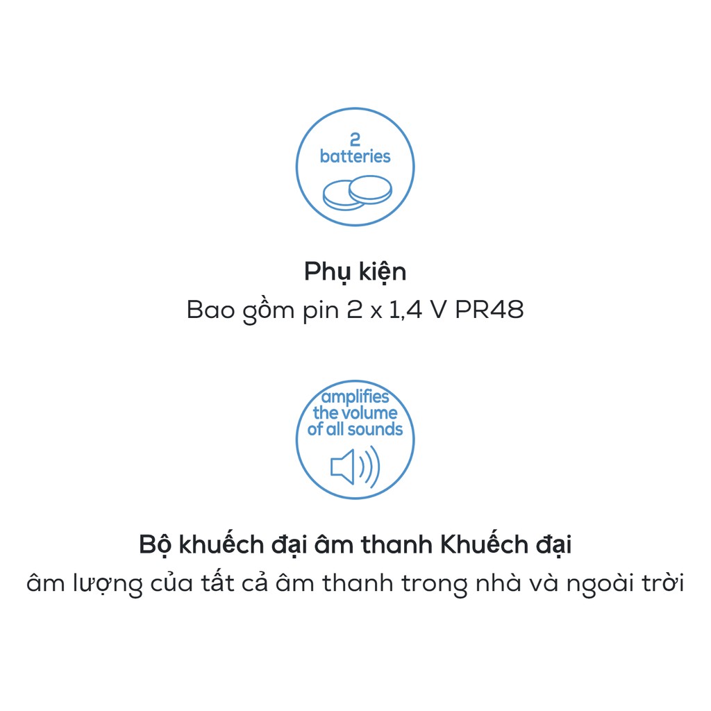 Máy trợ thính có lọc tiếng ồn, đeo sau tai, 4 mức điều chỉnh, siêu nhỏ gọn (Beurer/Đức), HA50, [Chính hãng]