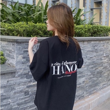 Áo thun tay lỡ form rộng DEUNCOOL Basic Tee Drop 1.0 -  Trắng Đen - The City Of Glamour Hà Nội