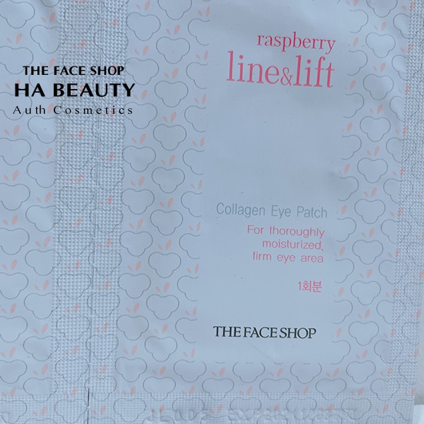 (Auth_Korea)Mặt nạ mắt RASPBERRY Line&lift Collagen EYE PATCH The Face Shop