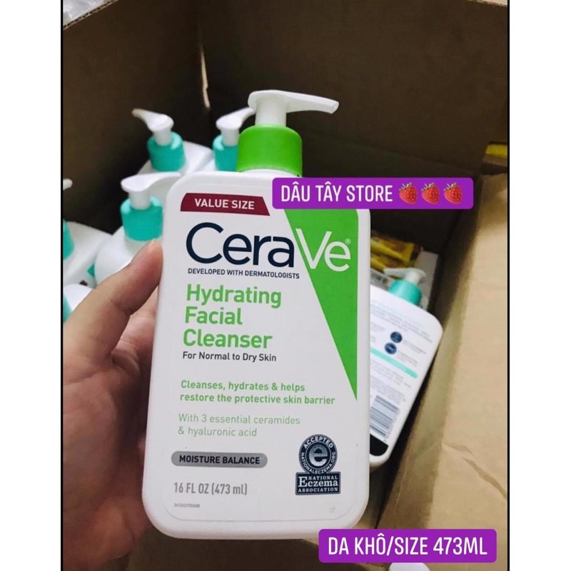 Sữa rửa mặt dịu nhẹ CERAVE Foaming & Hydrating (Da dầu & Da khô & DA DẦU MỤN) 237ML/473ML | BigBuy360 - bigbuy360.vn