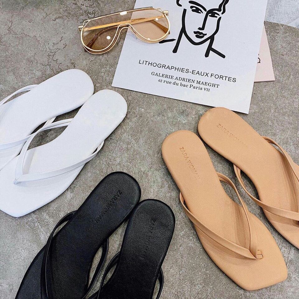 DÉP TÔNG DÂY MẢNH MŨI VUÔNG da bóng