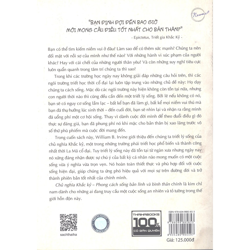Sách - Chủ Nghĩa Khắc Kỷ - Phong Cách Sống Bản Lĩnh Và Bình Thản | BigBuy360 - bigbuy360.vn