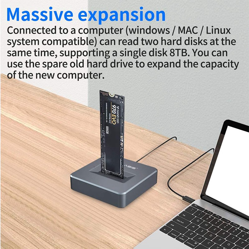 Bộ Chuyển Đổi Nvme Sang Usb Không Dây 10 Gbps Usb 3.1 Gen 2 Bridge, Usb Sang M2 Ssd Key M | BigBuy360 - bigbuy360.vn