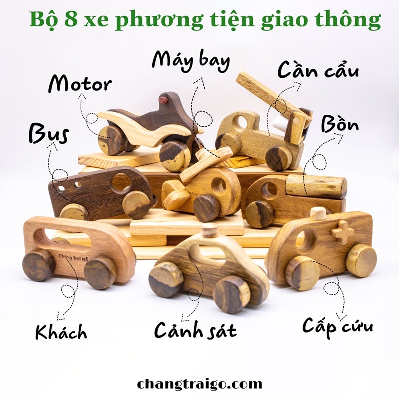 Bộ 8 Phương Tiện Giao Thông - Chàng Trai Gỗ