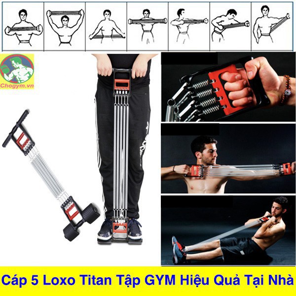 Cáp 5 Lò Xo Titan Tập GYM Hiệu Quả Tại Nhà