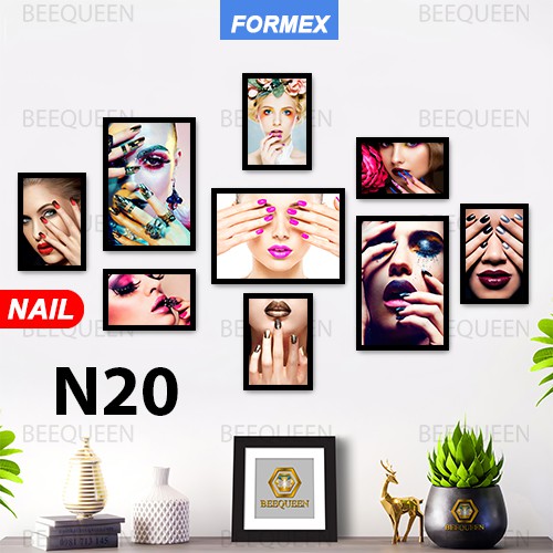 Bộ Tranh Nail Đẹp Trang Trí Gắn Tường Không Cần Khoan Đục