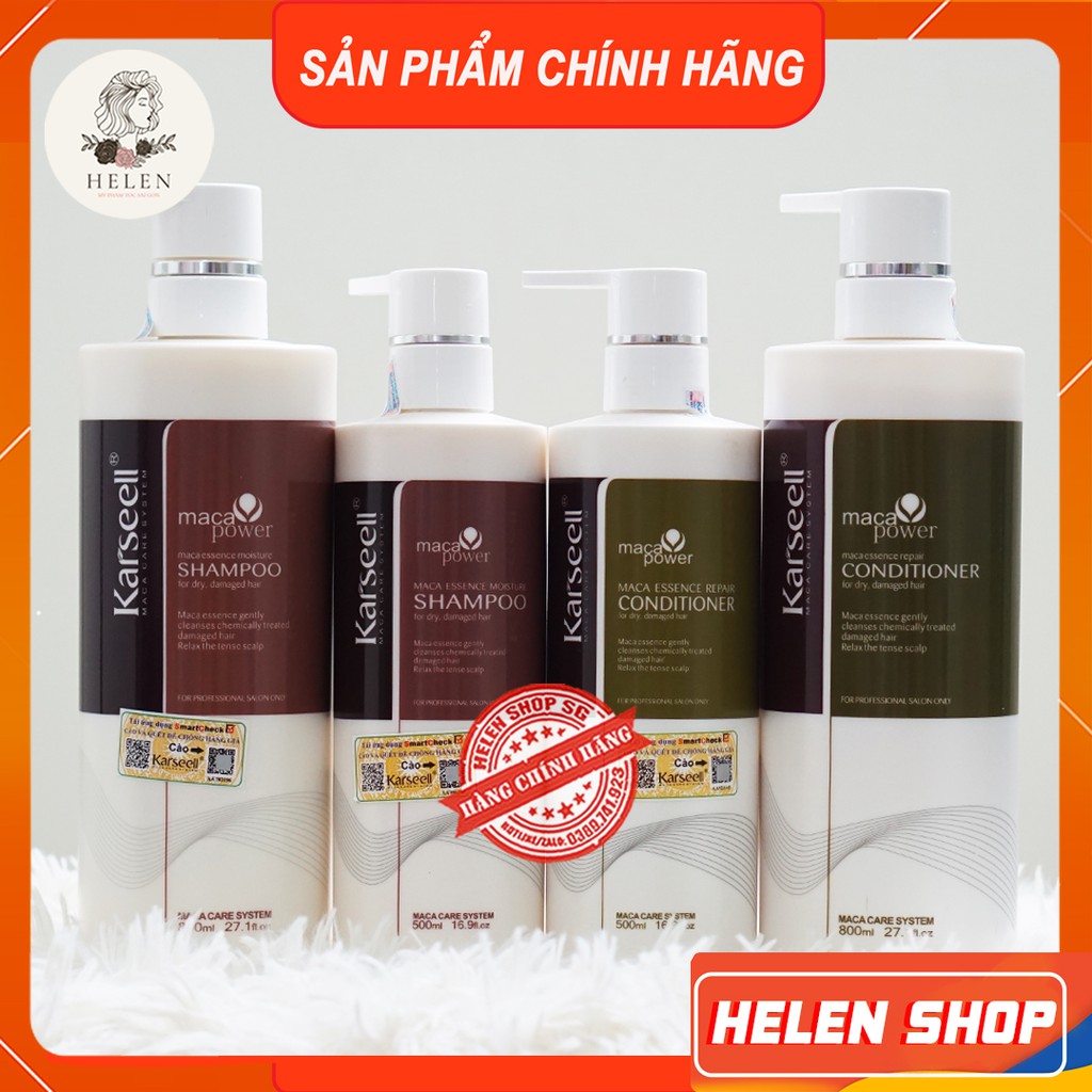 KARSEELL Dầu Gội Phục Hồi Tóc Hư Tổn  Chính Hãng  Cặp Gội Xả 500-800ml Dưỡng Ẩm, Sạch Gàu, Giúp Tóc Bóng Mượt