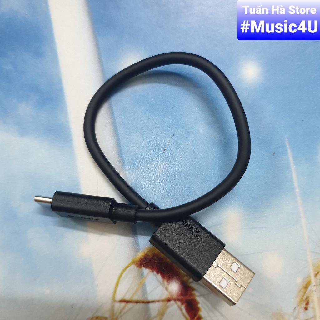 Cáp ngắn sạc nhanh 20 cm USB type C Sony cho sạc dự phòng Samsung Google Xiaomi Tuấn Hà Store