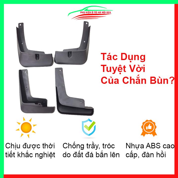 Bộ 4 chắn bùn Soluto 2019-2023 chuẩn theo xe